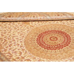 Tappeto Ghom Seta Persia 161x237 Crema Oro Ross