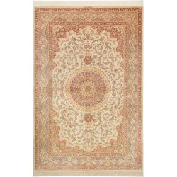 Tappeto Ghom Seta Persia 160x243 Crema Beige Te