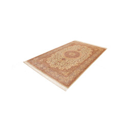 Tappeto Ghom Seta Persia 160x243 Crema Beige Te
