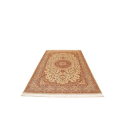 Tappeto Ghom Seta Persia 160x243 Crema Beige Te