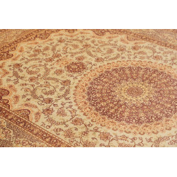Tappeto Ghom Seta Persia 160x243 Crema Beige Te