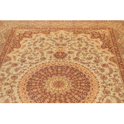 Tappeto Ghom Seta Persia 160x243 Crema Beige Te