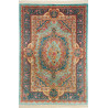 Tappeto Ghom Seta Persia 159x233 Turchese Rosso