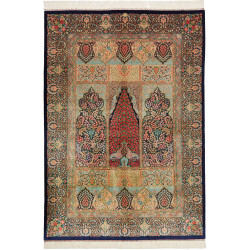 Tappeto Ghom Seta Persia 139x200 Blu Notte Ross