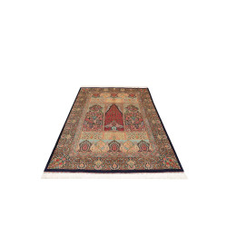 Tappeto Ghom Seta Persia 139x200 Blu Notte Ross