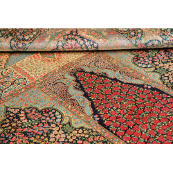 Tappeto Ghom Seta Persia 139x200 Blu Notte Ross