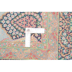 Tappeto Ghom Seta Persia 139x200 Blu Notte Ross