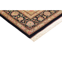 Tappeto Ghom Seta Persia 136x192 Blu Navy Oro B