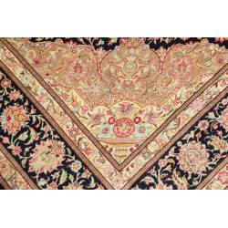 Tappeto Ghom Seta Persia 136x192 Blu Navy Oro B