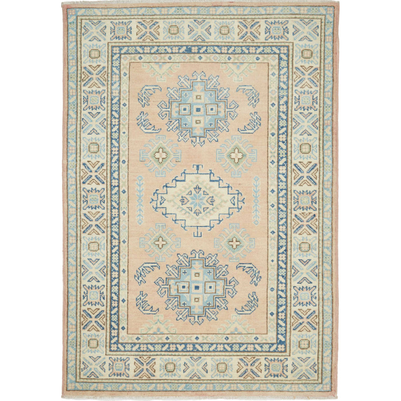 Tappeto Kazak Afghanistan 102x147 Rosa Chiaro B