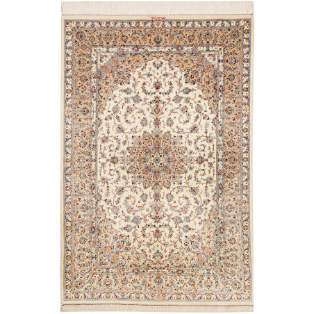 Tappeto Ghom Seta Persia 130x197 Avorio Crema B