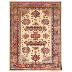 Tappeto Kazak Fine Pakistan 150x200 Crema Rosso