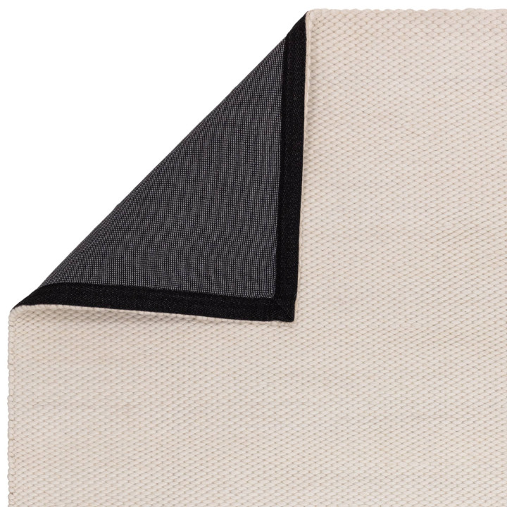Tappeto Zander tinta unita bianco e crema 200x30