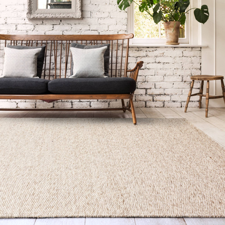 Rug Zander plain natural beige with neutral unde