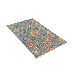 Tappeto Mamlouk Pakistan 80x126 Blu Ottanio Ara