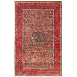 Tappeto Mamlouk Pakistan 79x127 Rosso Petrolio