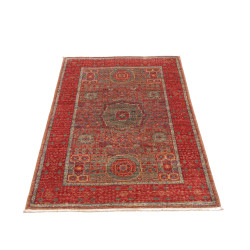 Tappeto Mamlouk Pakistan 79x127 Rosso Petrolio