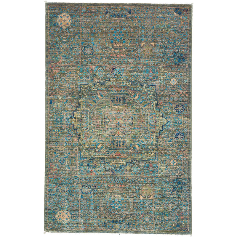 Tappeto Mamlouk Pakistan 79x122 Verde Petrolio