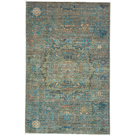 Tappeto Mamlouk Pakistan 79x122 Verde Petrolio