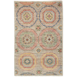 Tappeto Mamlouk Pakistan 79x124 Beige Blu Rosso
