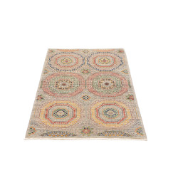 Tappeto Mamlouk Pakistan 79x124 Beige Blu Rosso