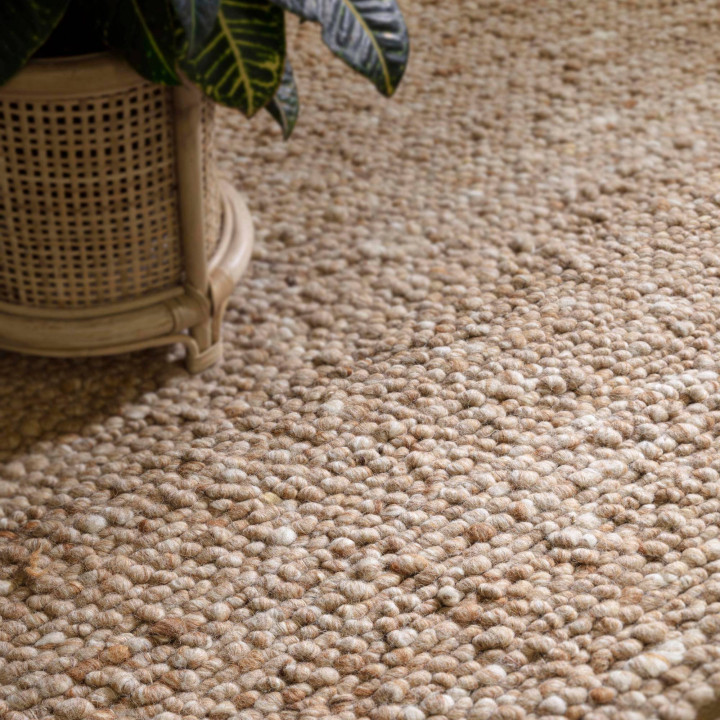 Rug Adler plain beige and sand 200x300 cm