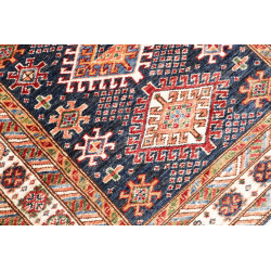 Tappeto Kazak Fine Pakistan 94x150 Blu Scuro Av