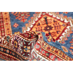 Rug Kazak Fine Pakistan 101x149 Blue Red Orange