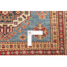 Rug Kazak Fine Pakistan 101x149 Blue Red Orange