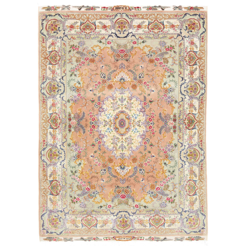 Tappeto Tabriz 70 Raj Persia 150x210 Pesca Salm
