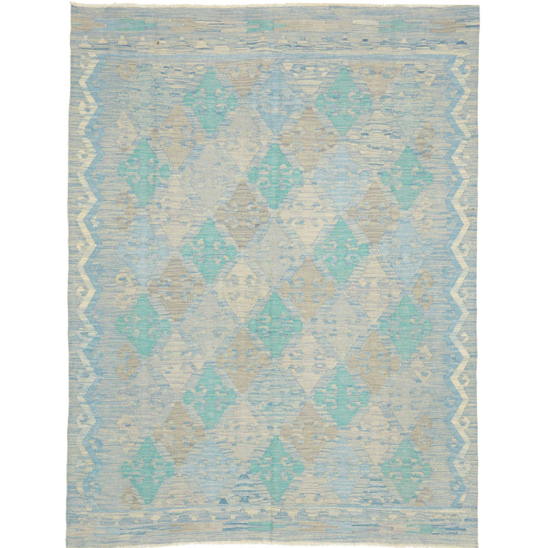 Tappeto Kilim Afghanistan 152x200 Blu Cielo Tur