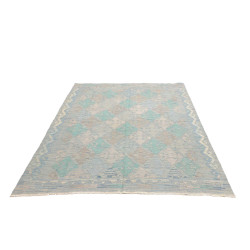 Tappeto Kilim Afghanistan 152x200 Blu Cielo Tur