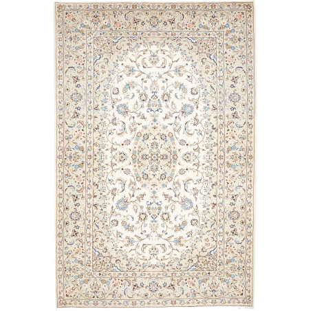 Tappeto Kashan Persia 200x305 Crema Beige Blu C