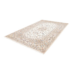 Tappeto Kashan Persia 200x305 Crema Beige Blu C