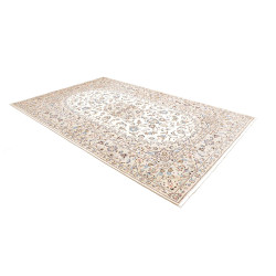 Tappeto Kashan Persia 200x305 Crema Beige Blu C