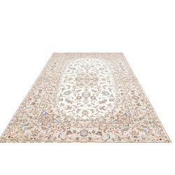 Tappeto Kashan Persia 200x305 Crema Beige Blu C