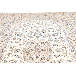 Tappeto Kashan Persia 200x305 Crema Beige Blu C