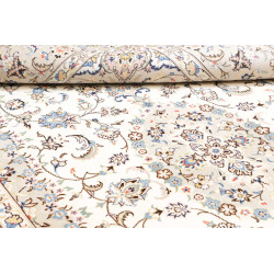 Tappeto Kashan Persia 200x305 Crema Beige Blu C