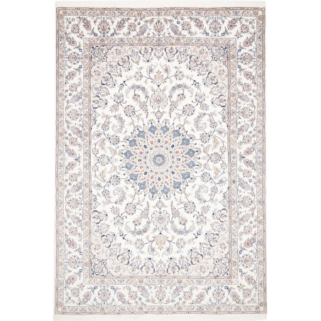 Tappeto Kashan Persia 197x300 Bianco Crema Beig