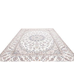 Tappeto Kashan Persia 197x300 Bianco Crema Beig