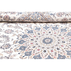 Tappeto Kashan Persia 197x300 Bianco Crema Beig