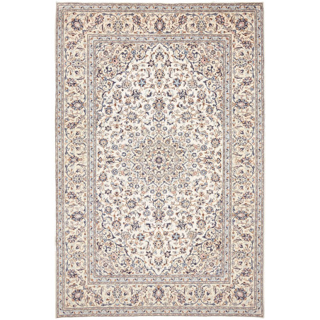 Tappeto Kashan Persia 194x293 Crema Avorio Blu