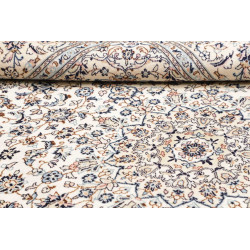 Tappeto Kashan Persia 194x293 Crema Avorio Blu