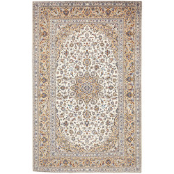 Rug Kashan Persia 203x317 Cream Ivory Beige Gol