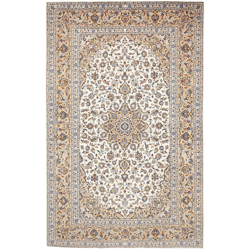 Tappeto Kashan Persia 203x317 Crema Avorio Beig