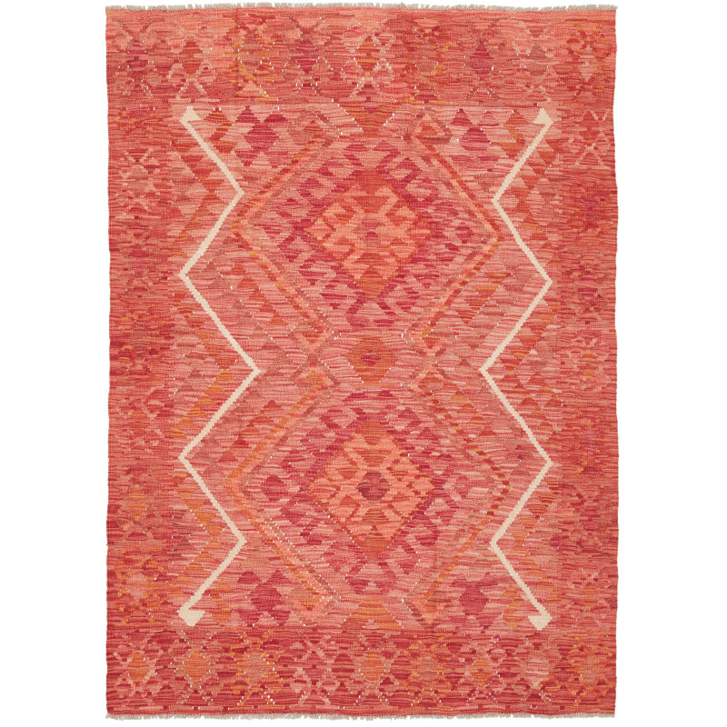Rug Kilim Afghanistan 126x178 Coral Red Terraco