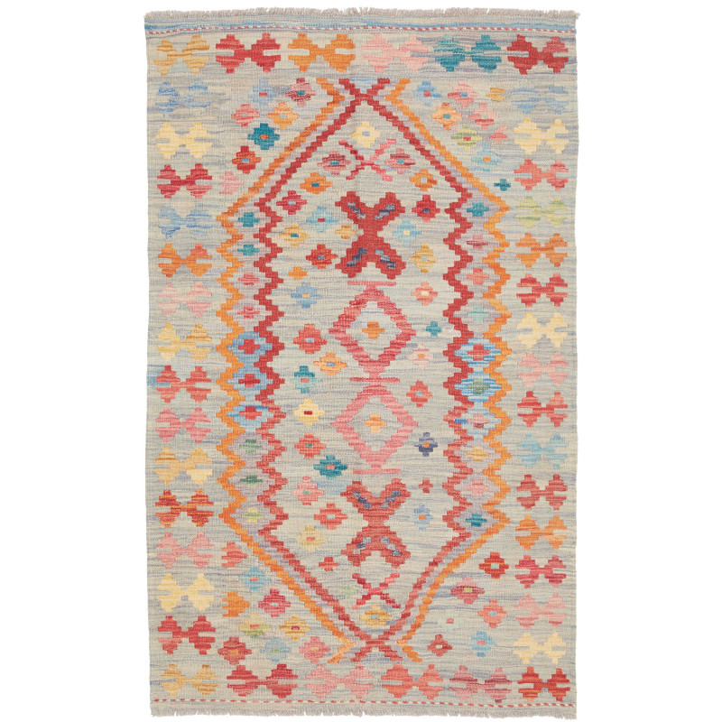 Rug Kilim Afghanistan 98x159 Light Blue Grey Mu