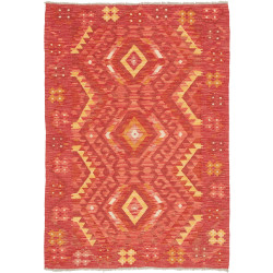 Rug Kilim Afghanistan 105x148 Terracotta Red Oc