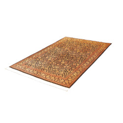 Tappeto Ghom Seta Persia 135x203 Nero Oro Marro