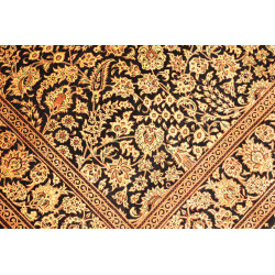 Tappeto Ghom Seta Persia 135x203 Nero Oro Marro